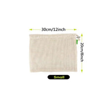 Load image into Gallery viewer, vegetable fruit bag,storage bag Reusable Produce Bags,Eco-Friendly,100% Organic Cotton Mesh Bags , Bio-degradable Kitchen
